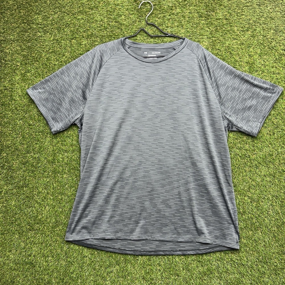 Under Armour Performance Tech Tee Shirt Mens 3XL Loose Fit Grey Short Sleeve